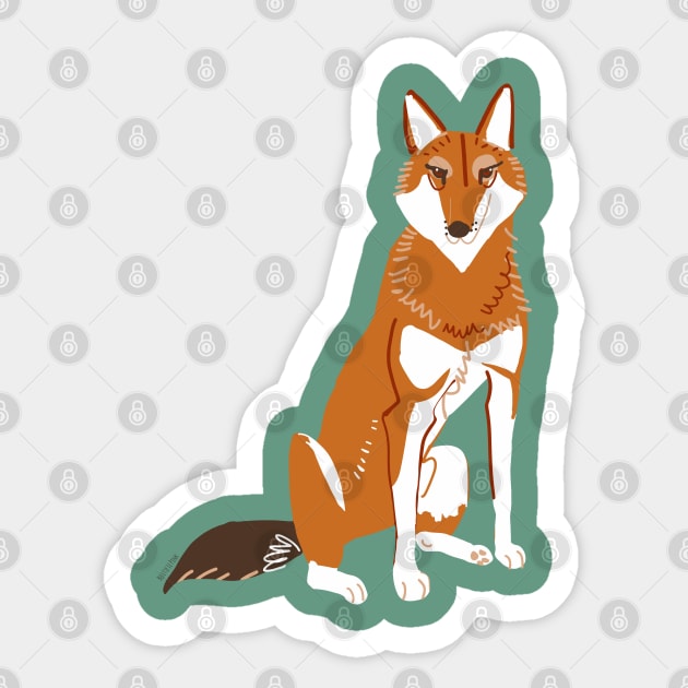 Caberu the Ethiopian Wolf #6 Sticker by belettelepink